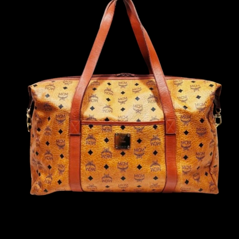 Authentic MCM Brown Leather Bag Golf Collection - Picture 1 of 12